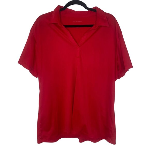 Port Authority Red Polo Shirt L540 3XL 100% Polyester Short Sleeve Casual Wear - Picture 1 of 7